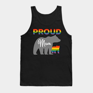 Rainbow Pride Flag Bear Proud Mother and Gay Cub Tank Top